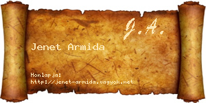 Jenet Armida névjegykártya